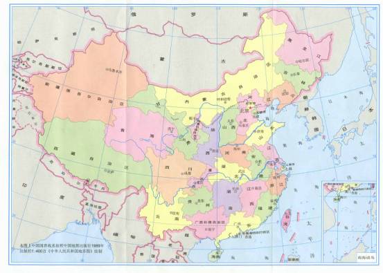 population map of china. Administrative Map of China