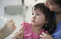 The child is receiving vaccination.[File photo]