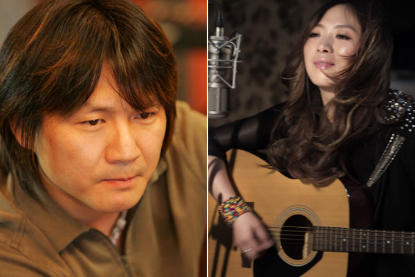 Composer Luan Shu (left) and singer Li Mo, who have collaborated on the closing song of Feng Xiaogang's film 'If You Are the One 2' Composer Luan Shu (left) and singer Li Mo, who have collaborated on the closing song of Feng Xiaogang's film 'If You Are the One 2'