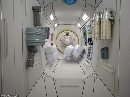 The hotel room pods will be fitted with binoculars and cameras so guests can enjoy the spectacular intergalactic views. 