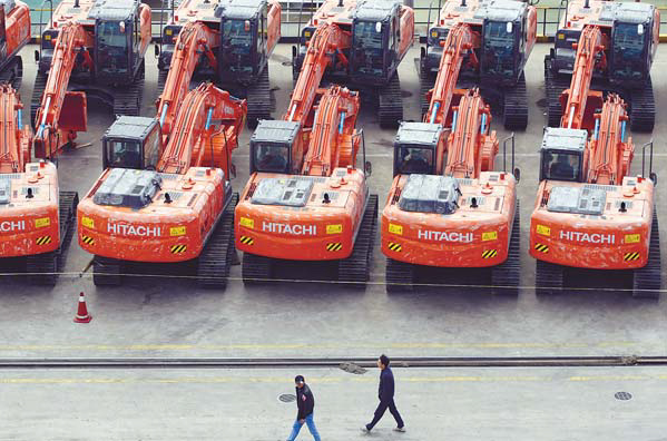 China-made cars for export at a port in Pudong district, Shanghai. Chinese auto exports to Brazil may be hit by a new tax increase from the Brazilian government.[China Daily]