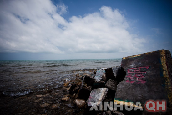 The Qinghai Lake has been expanding for seven consecutive years. [Photo/ Xinhua] 