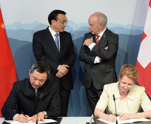 China, Switzerland seal free trade deal