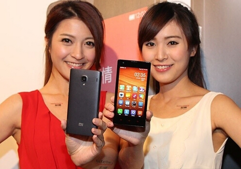 Redmi smart phones made by Xiaomi are seen at a launch in Taipei, Taiwan, Dec 9, 2013. 