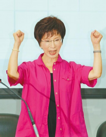 Taiwan's ruling Kuomintang yesterday officially endorsed Hung Hsiu-chu as its candidate in the Taiwan leadership election due to be held in January.[File photo] 